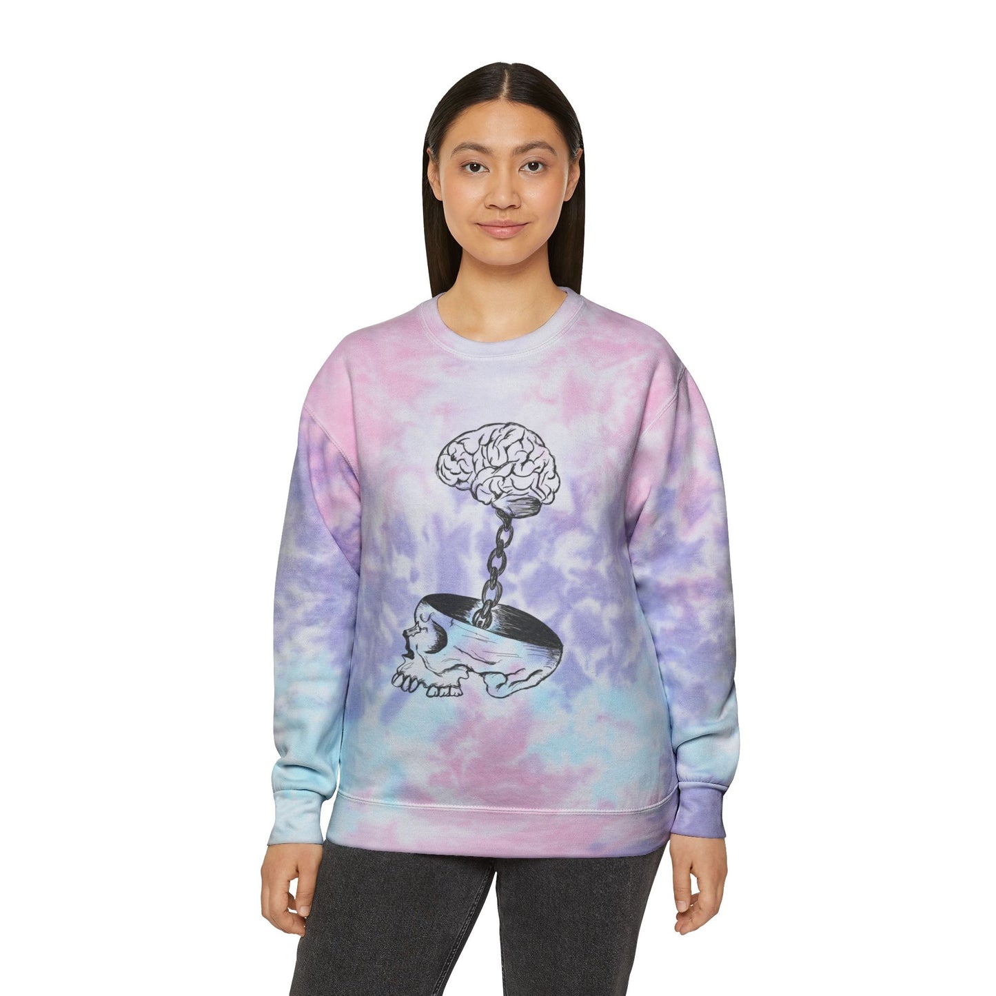 Chain Brain PAIN Threads Co Tie-Dye Sweatshirt