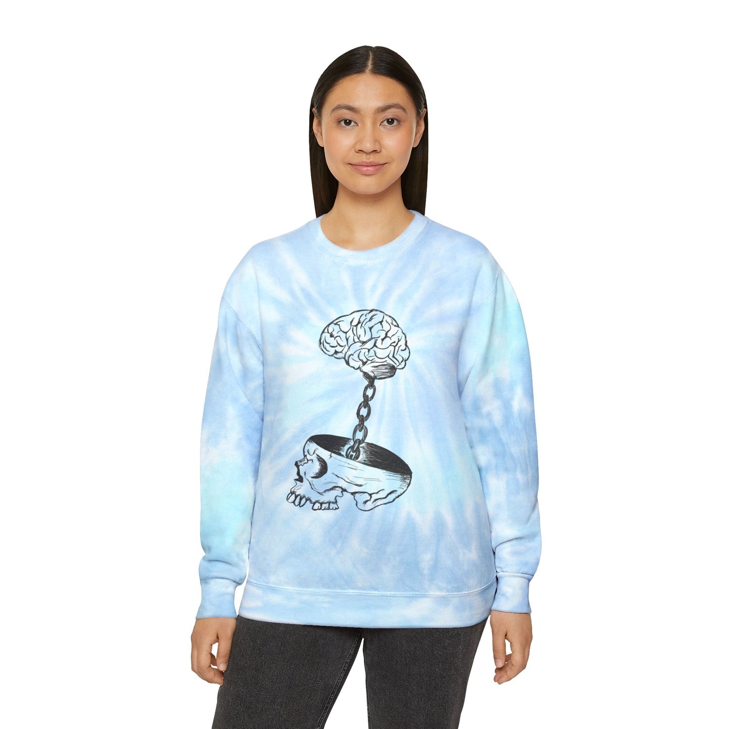 Chain Brain PAIN Threads Co Tie-Dye Sweatshirt
