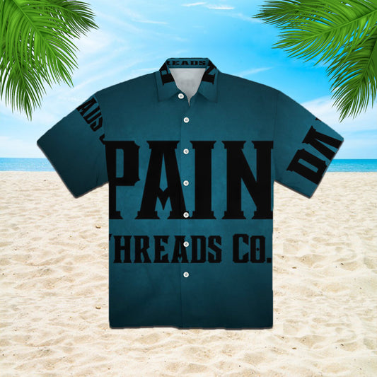 PAIN Threads Co “Paradise of PAIN” Full-Print Hawaiian Shirt